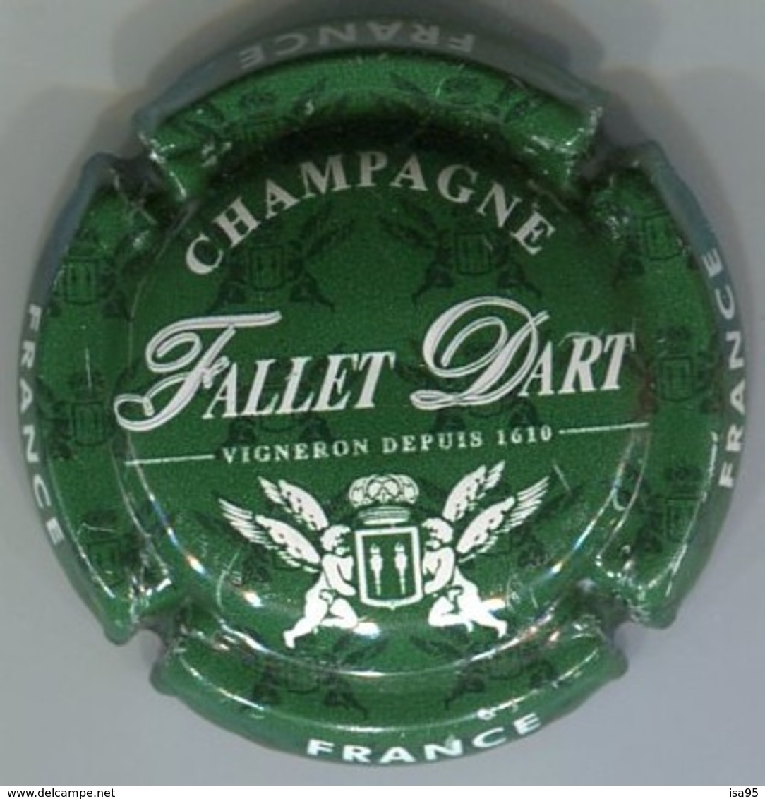 CAPSULE-CHAMPAGNE FALLET-D'ART N°19 Vert & Blanc - Autres & Non Classés