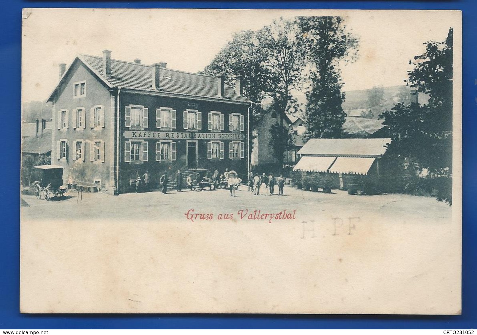 Gruss Aus  VALLERYSTALL    Restaurant Kaffee  Schneider     Animées  écrite En 1902 - Altri & Non Classificati