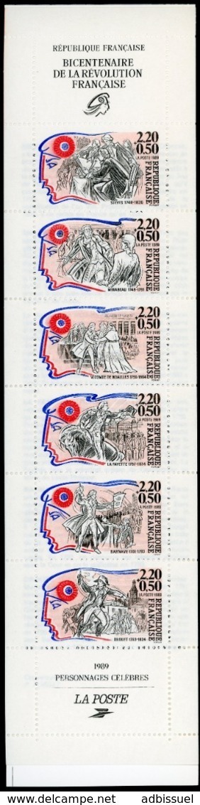 BC 2570 NEUF TB / PERSONNAGES Célèbres 1989, "Biencentaire De La Révolution Française" / Valeur Timbres : 13.2F Soit 2€ - Bekende Personen