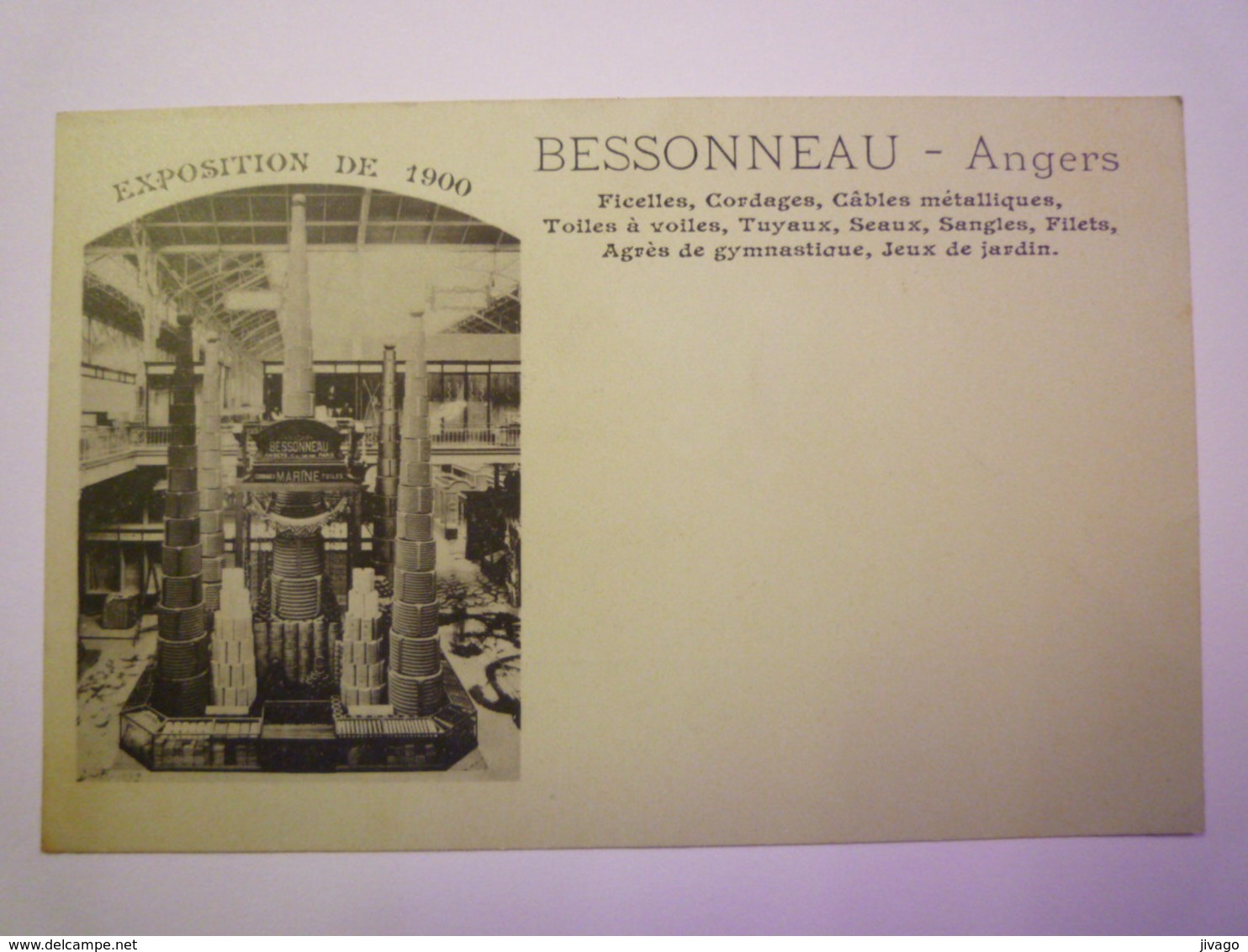 2019 - 2829  ANGERS  (Maine-et-Loire)  :  BESSONNEAU  -  Exposition De 1900   XXX - Angers