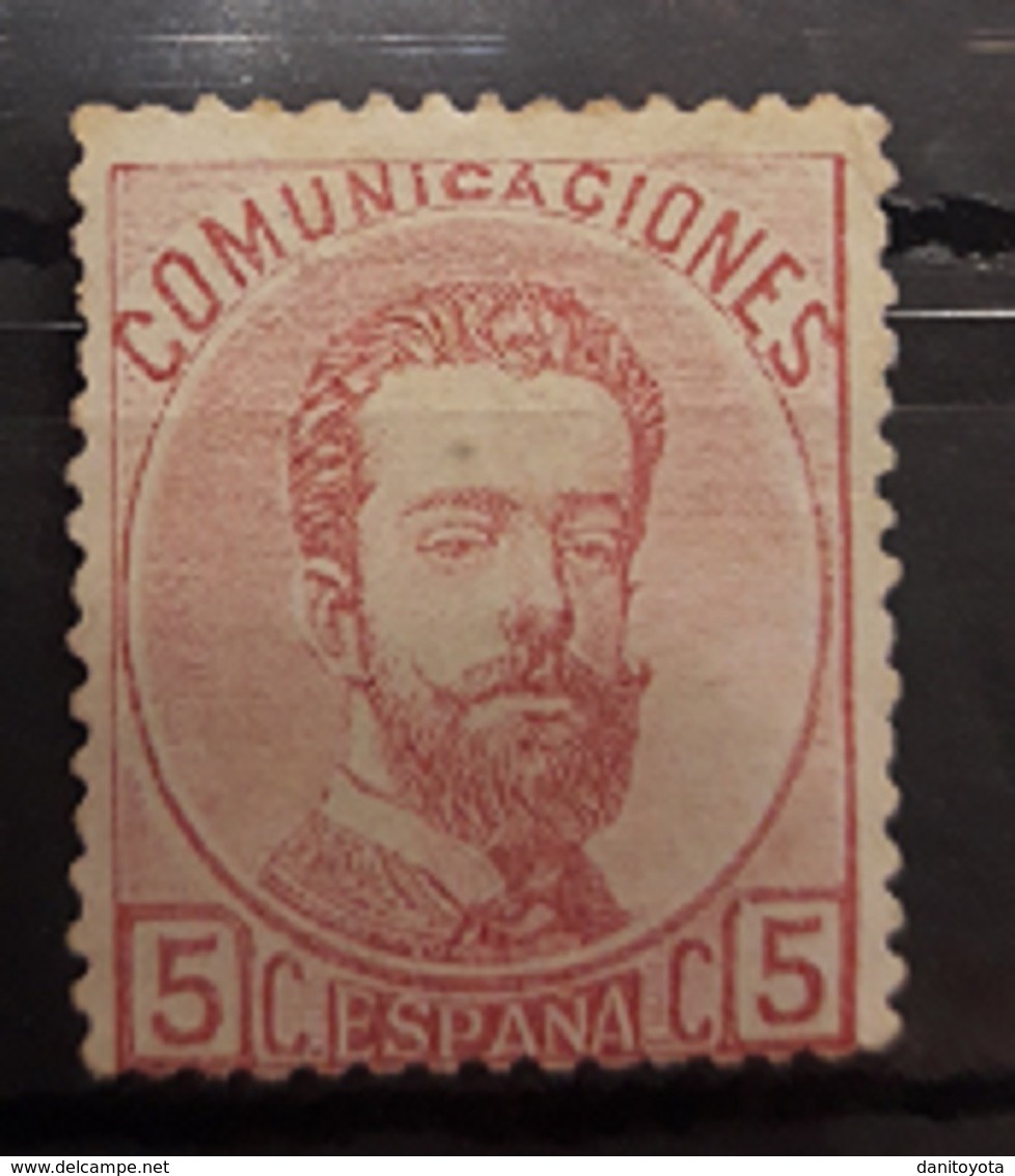 ESPAÑA.  EDIFIL 118 (*).  5 CT ROSA AMADEO I. - Unused Stamps