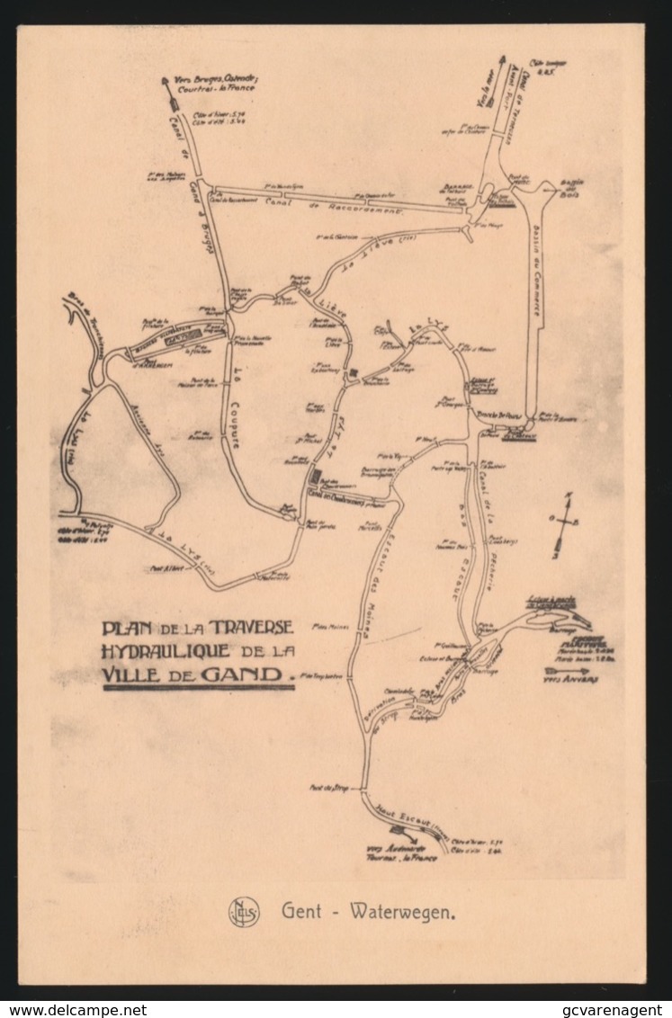 GENT  - PLAN WATERWEGEN - Gent