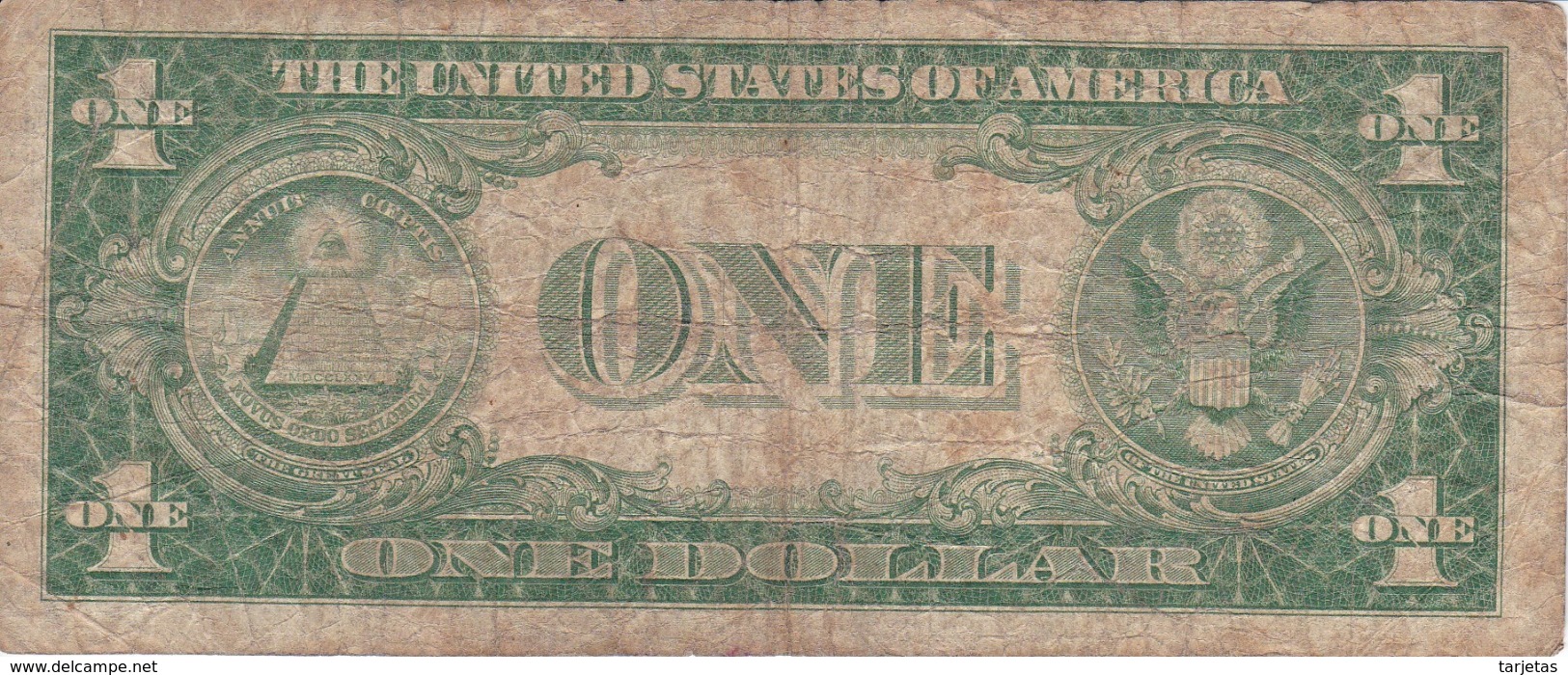 BILLETE DE ESTADOS UNIDOS DE 1 DOLLAR DEL AÑO 1935 LETRA A-A WASHINGTON  (BANK NOTE) - Billetes De La Reserva Federal (1928-...)