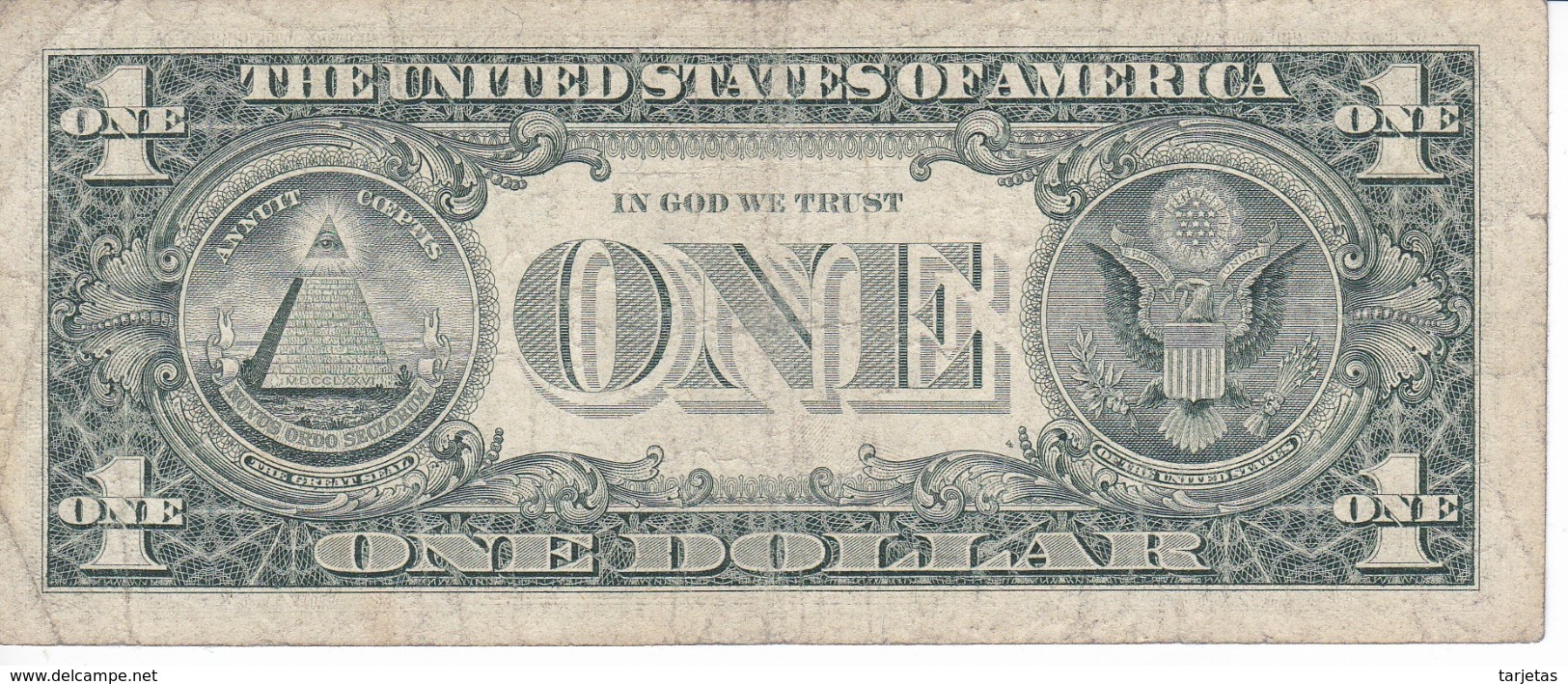 BILLETE DE ESTADOS UNIDOS DE 1 DOLLAR DEL AÑO 1988 A LETRA H ST. LOUIS (BANK NOTE) - Biljetten Van De  Federal Reserve (1928-...)