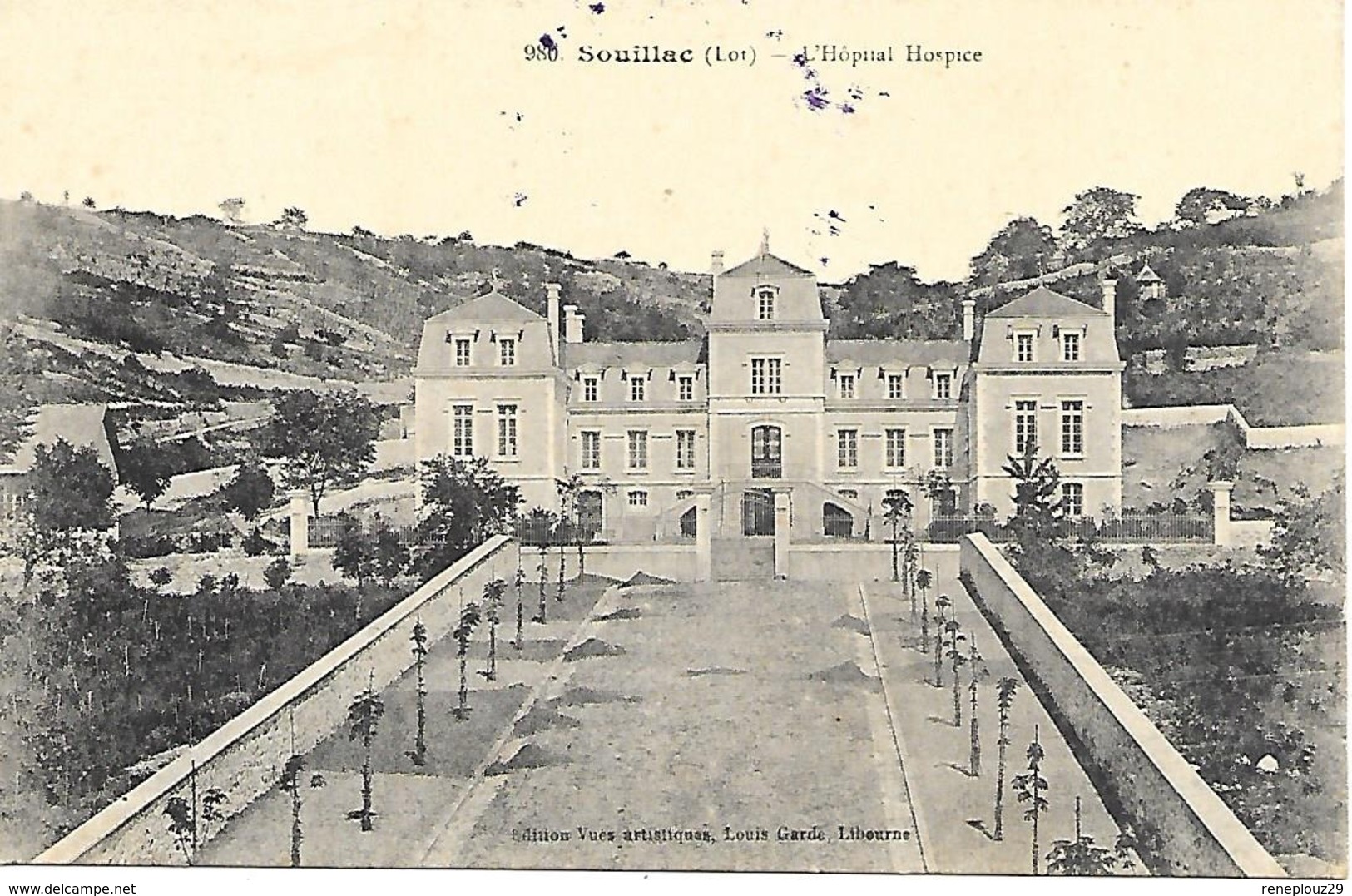 46-cachet Hôpital N°133 Bis De Souillac Sur CP En 1915 -cachet Rare-prix En Baisse - Guerre De 1914-18