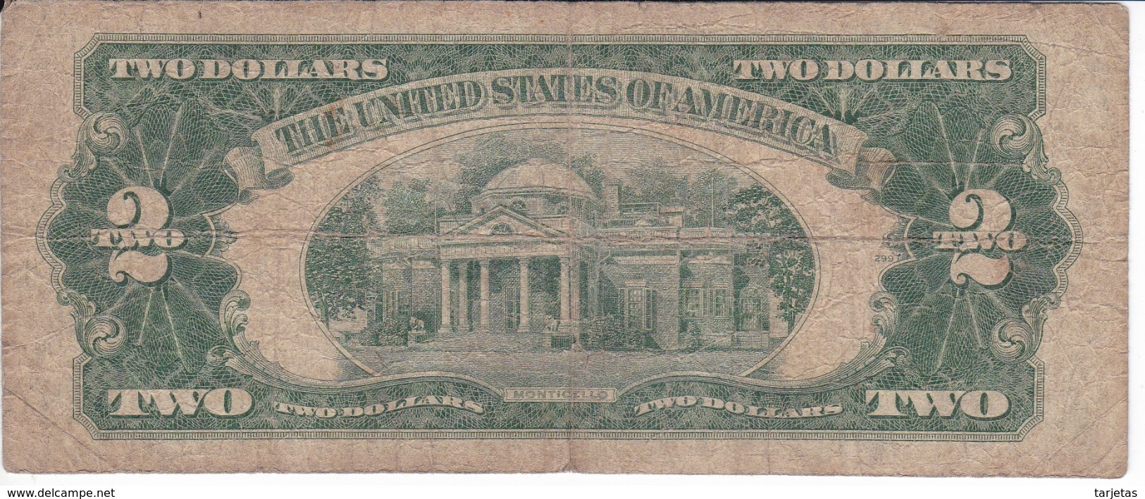 BILLETE DE ESTADOS UNIDOS DE 2 DOLLARS DEL AÑO 1928 D  (BANK NOTE) - Biljetten Van De  Federal Reserve (1928-...)