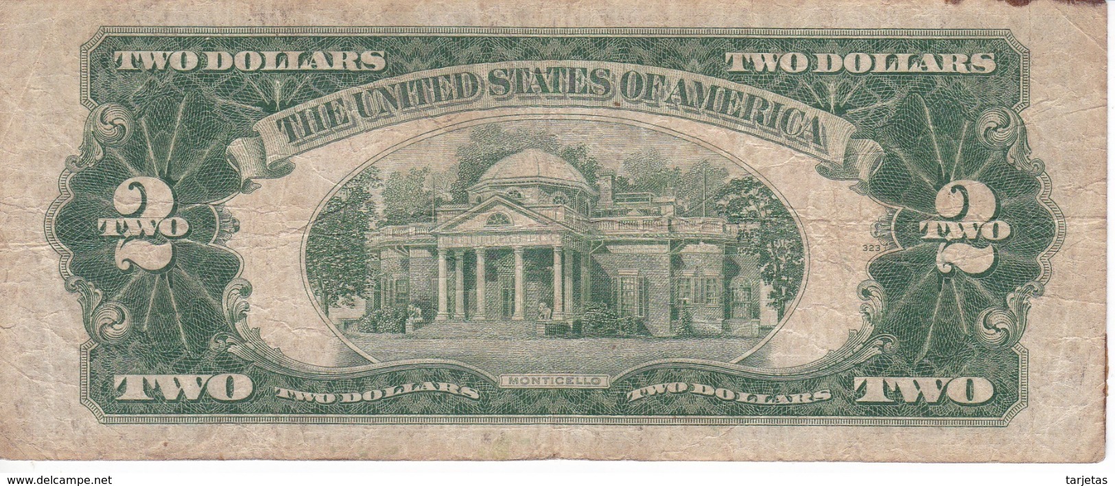 BILLETE DE ESTADOS UNIDOS DE 2 DOLLARS DEL AÑO 1928 D  (BANK NOTE) - Biljetten Van De  Federal Reserve (1928-...)