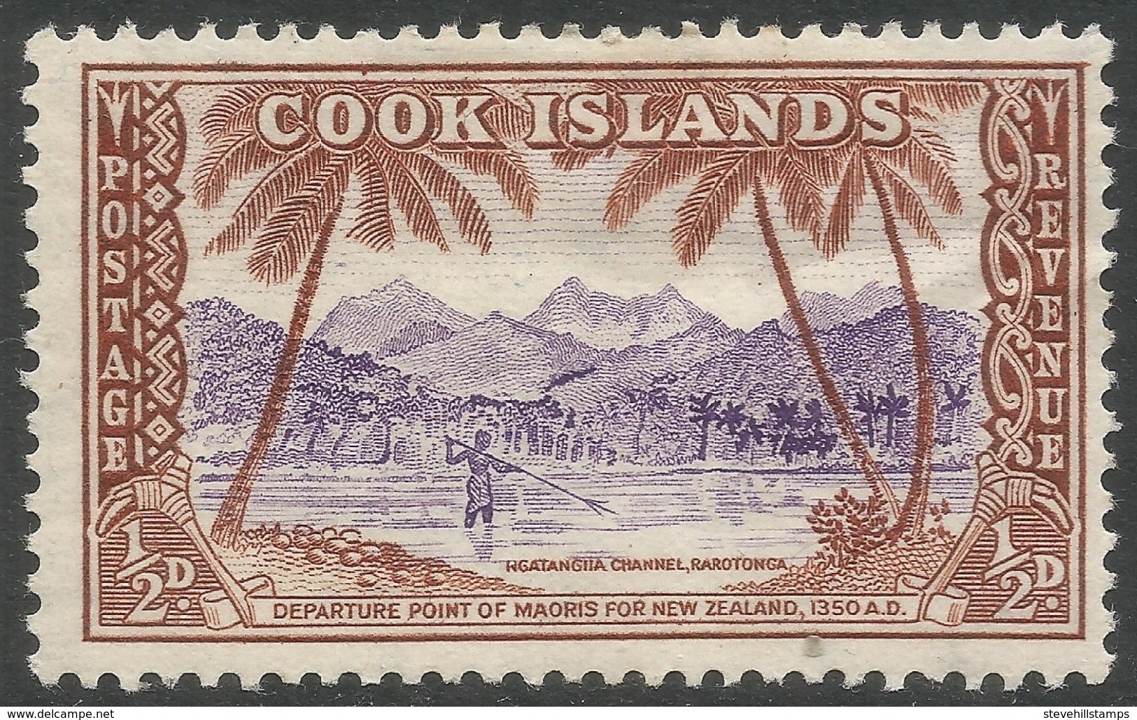 Cook Islands. 1949-61 Definitives. ½d MH. SG 150 - Cook Islands