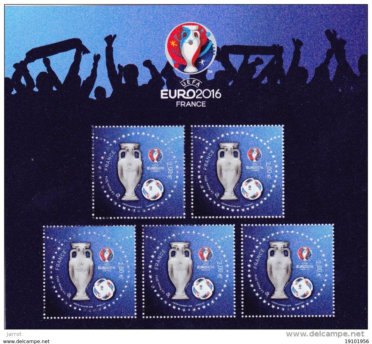 Bloc F5050 UEFA Euro 2016 - Mint/Hinged