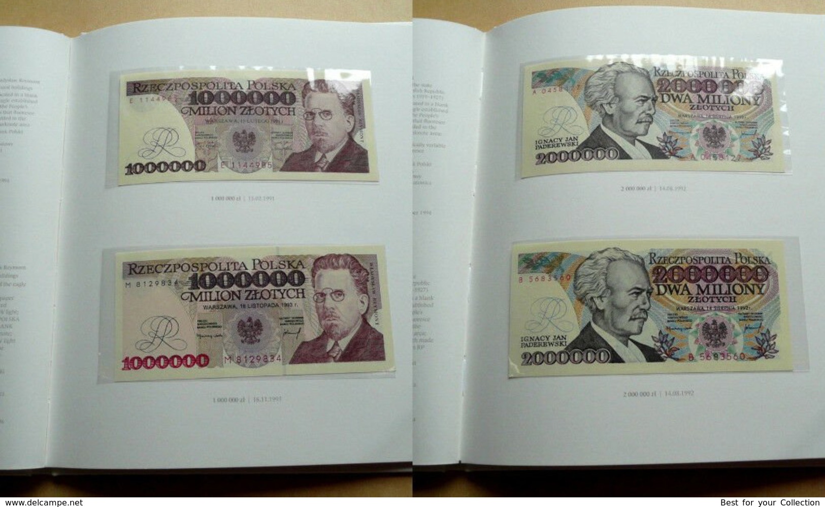 * Poland Set Of 23 Banknotes 1975 - 1996 ! UNC ! In The Official Booklet - Album - Poland