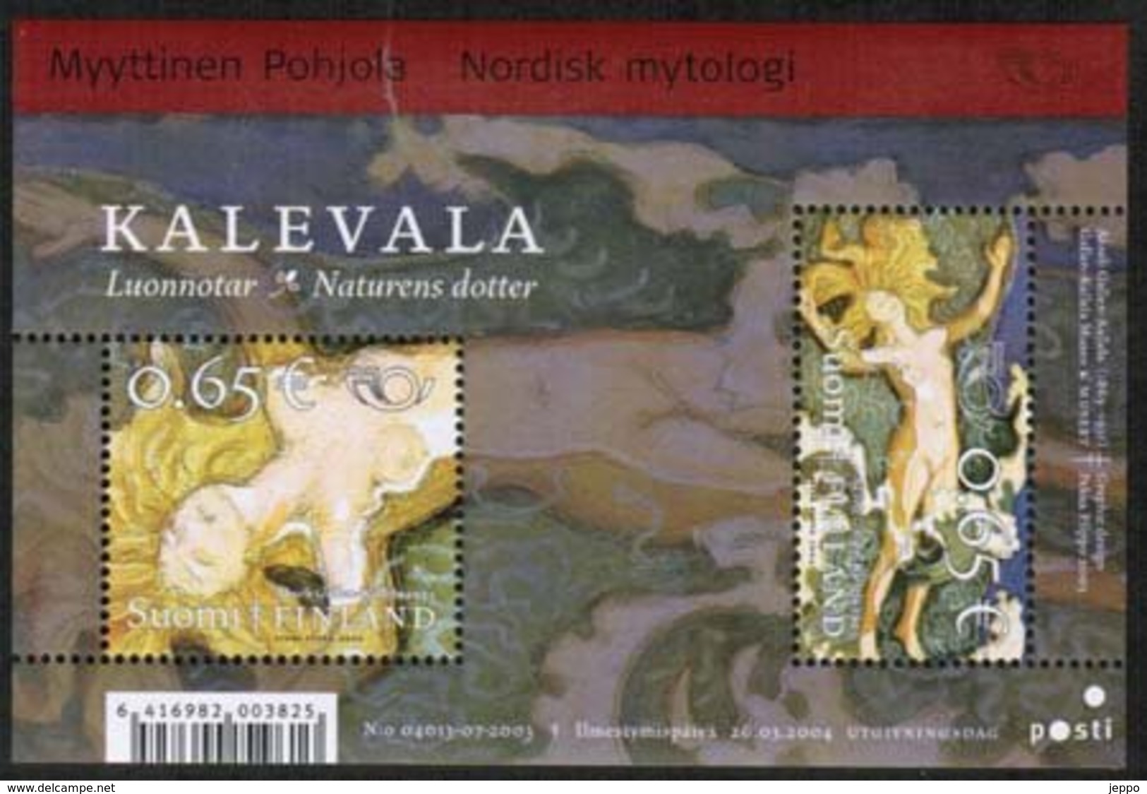 2004 Finland Nordic Mythology M Bl 33 Mnh - Blocks & Kleinbögen