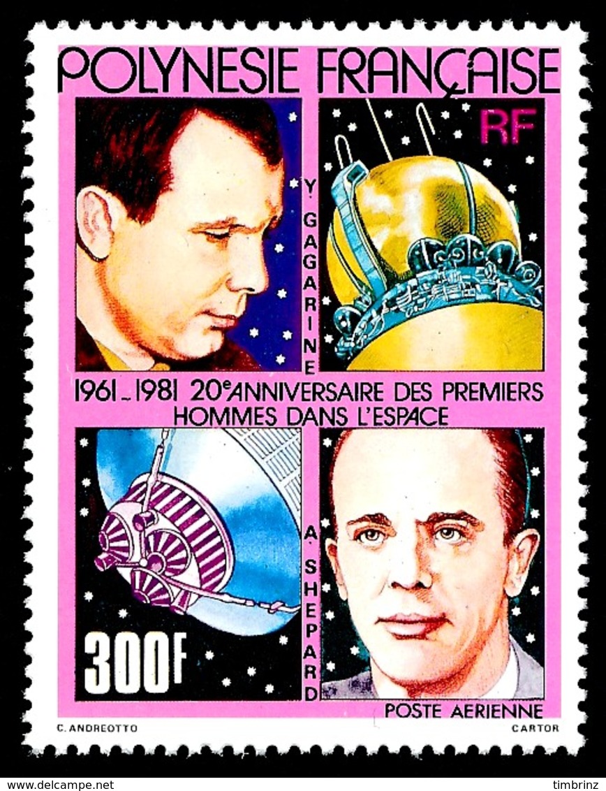 POLYNESIE 1981 - Yv. PA 161 **   Cote= 14,50 EUR - 1ers Hommes Dans L'espace  ..Réf.POL24437 - Neufs