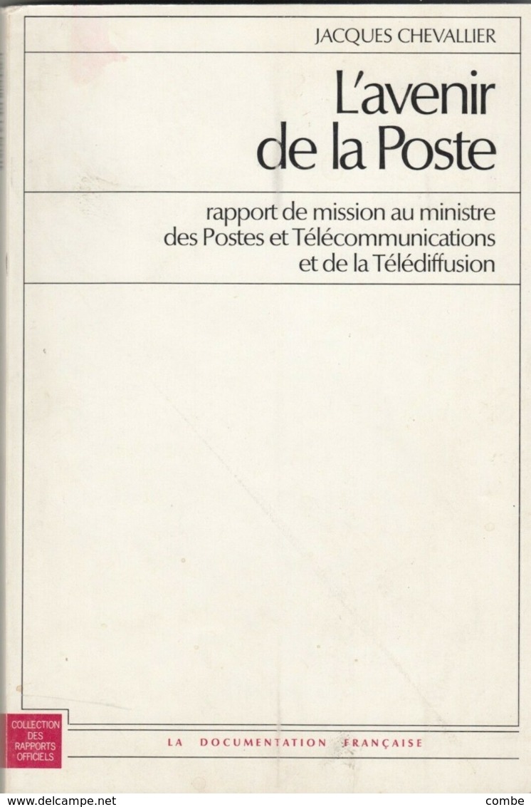 L'AVENIR DE LA POSTE. JACQUES CHEVALLIER. 189 PAGES / TIROIR HAUT - Otros & Sin Clasificación