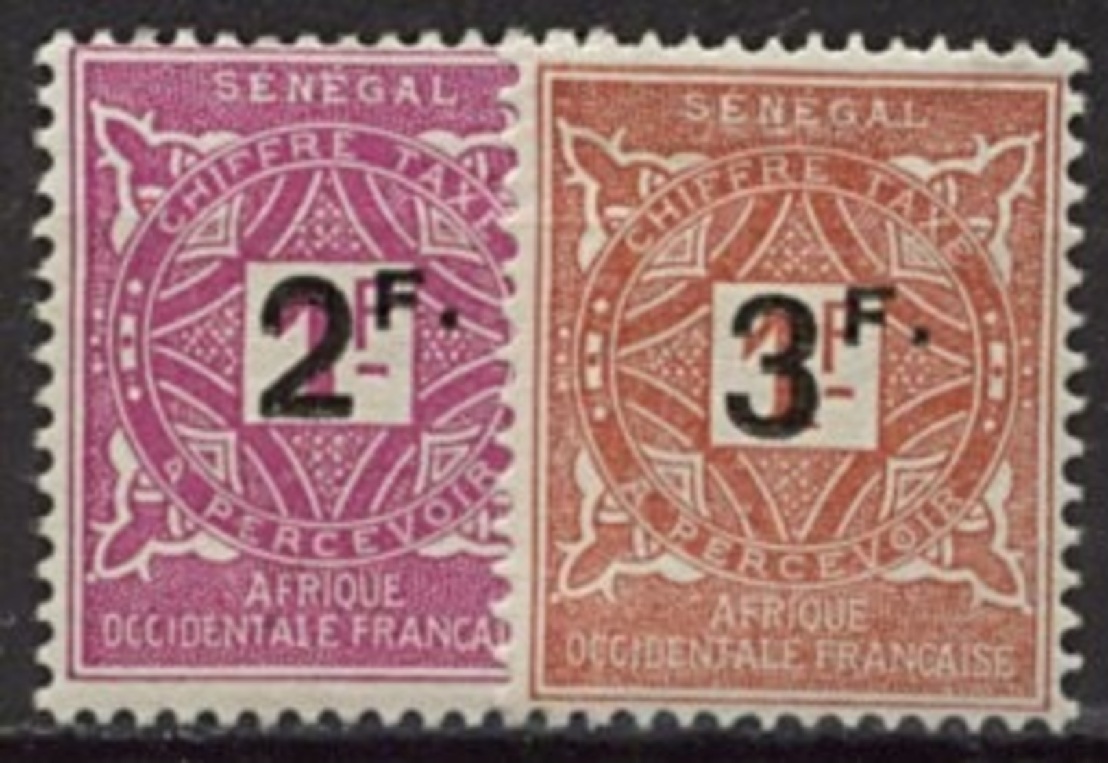 Sénégal, Taxe N° 20 à N° 21* Y Et T - Timbres-taxe