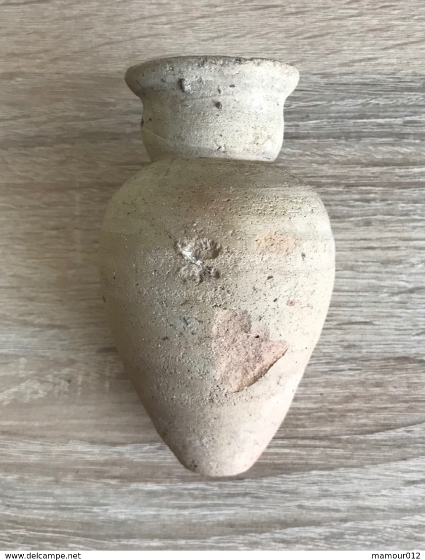 Ancien Balsamaire - Vase Égyptien En Terre Cuite - Archéologie