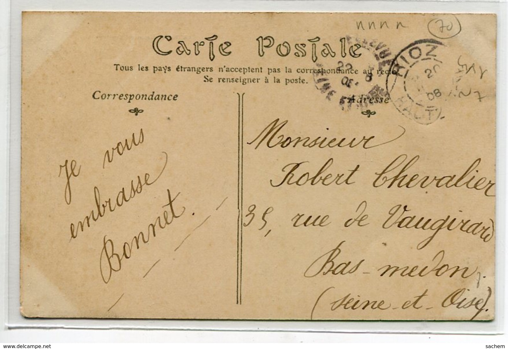 70 MONTARLOT Carte RARE Route Du Village Vaches Et Habitants 1908 écrite Timb  Edit Tissot    D18 2019 - Autres & Non Classés