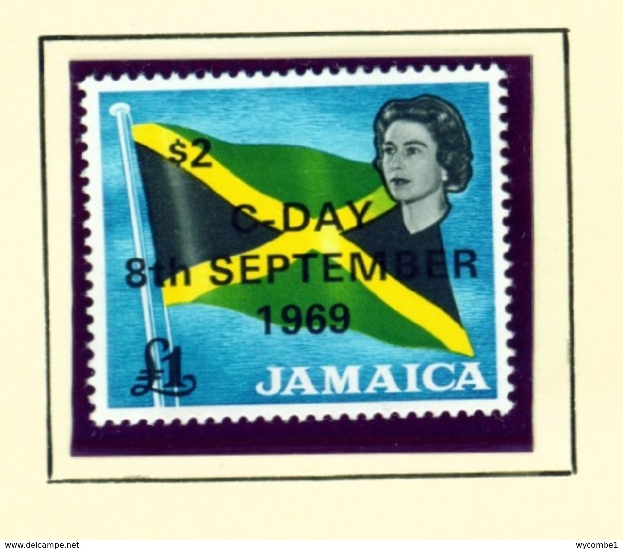 JAMAICA - 1969 Surcharge $2 0n £1 Unmounted/Never Hinged Mint - Jamaica (1962-...)