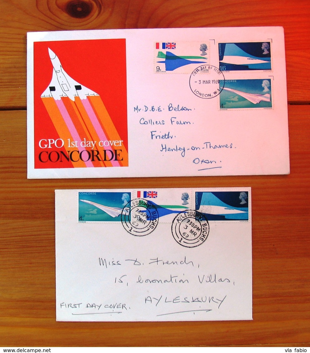 Great Britain > FDC > 1971-1980 Decimal Issues 3 V GPO FDC Concord - 1952-1971 Pre-Decimal Issues