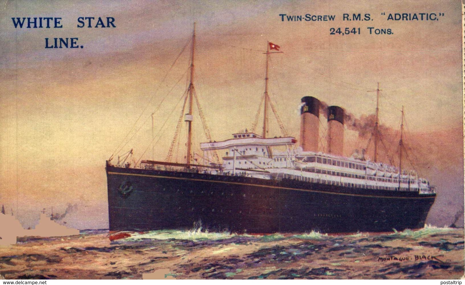 White Star Line R.M.S. "Adriatic"  PAQUEBOTE SHIP - Paquebote