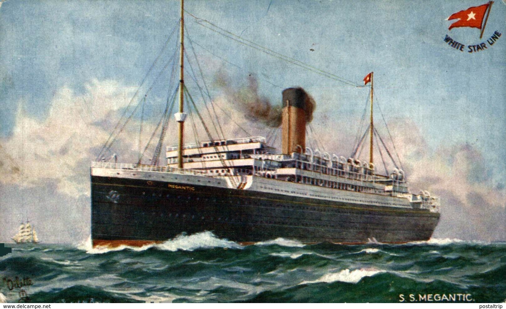 White Star Line S.s. Megantic  PAQUEBOTE SHIP - Paquebote