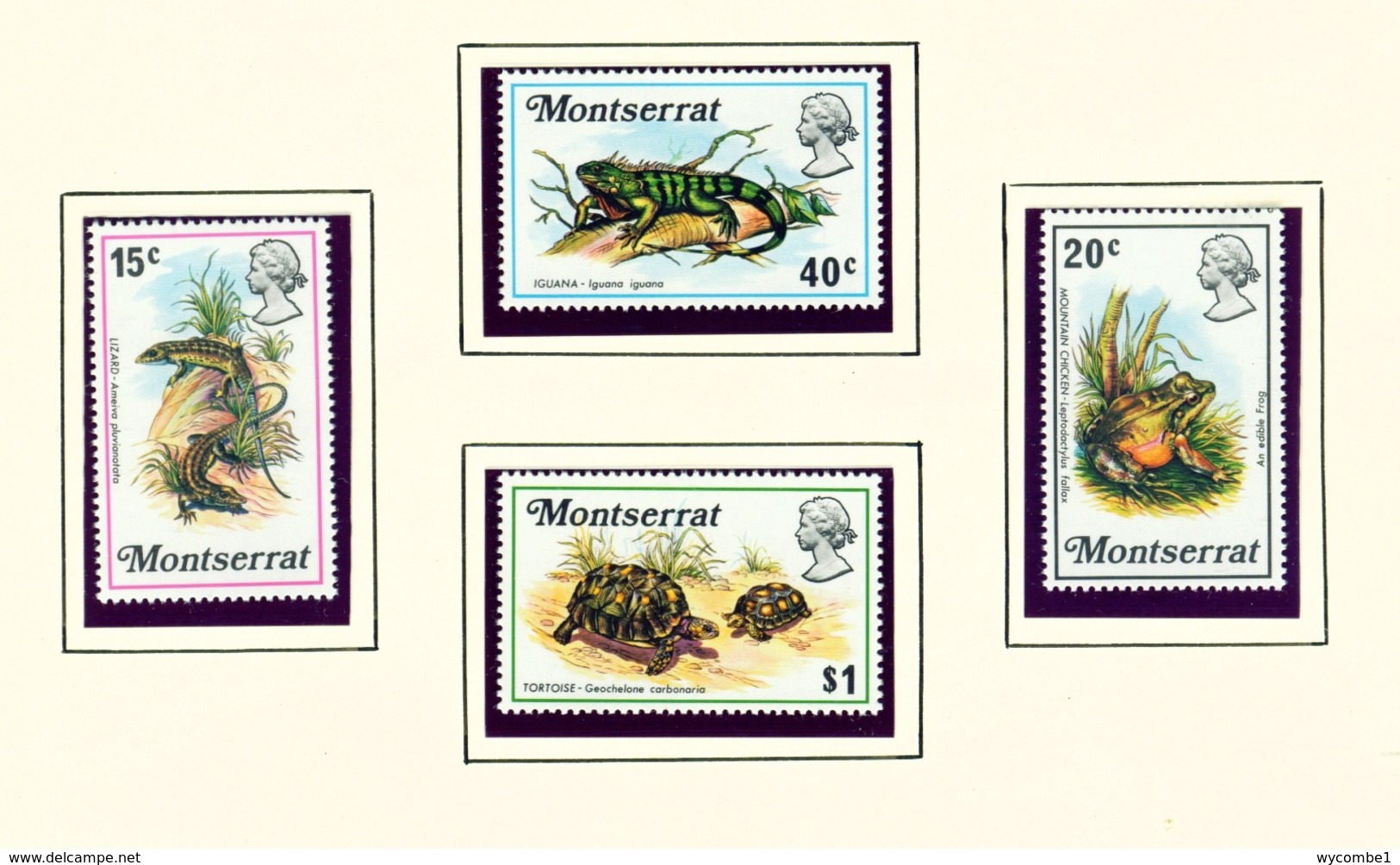 MONTSERRAT - 1972 Reptiles Set Unmounted/Never Hinged Mint - Montserrat