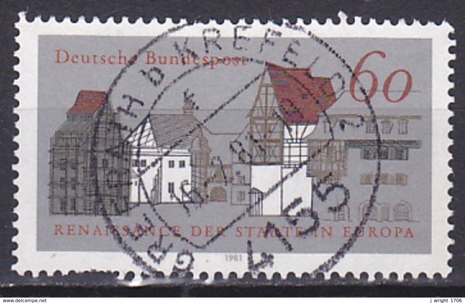 FRG/1981 - Mi 1084 - 60 Pf - USED/'GREFRATH B KREFELD 2' - Usados