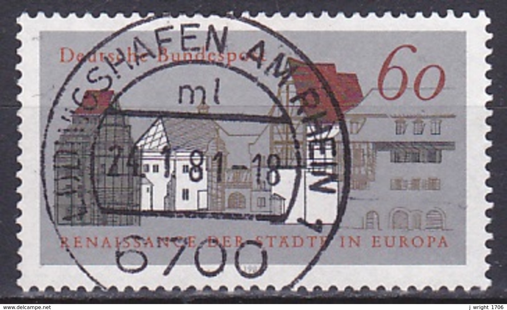 FRG/1981 - Mi 1084 - 60 Pf - USED/'LUDWIGSHAFEN AM RHEIN 1' - Usados