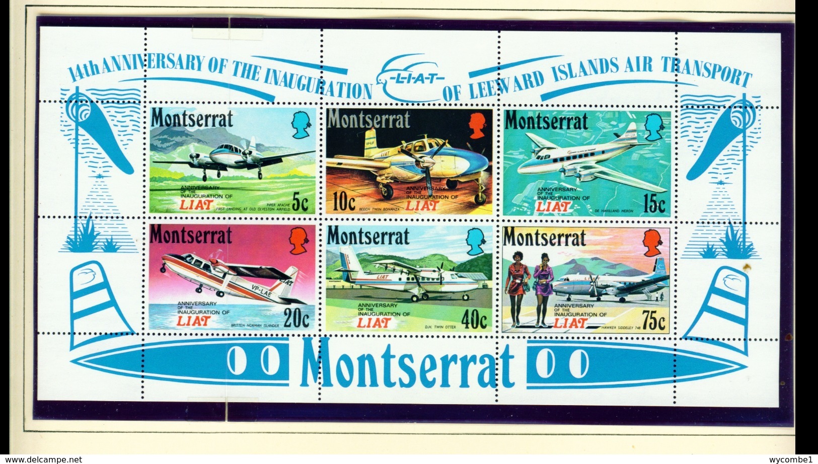 MONTSERRAT - 1971 Air Transport Miniature Sheet Unmounted/Never Hinged Mint - Montserrat