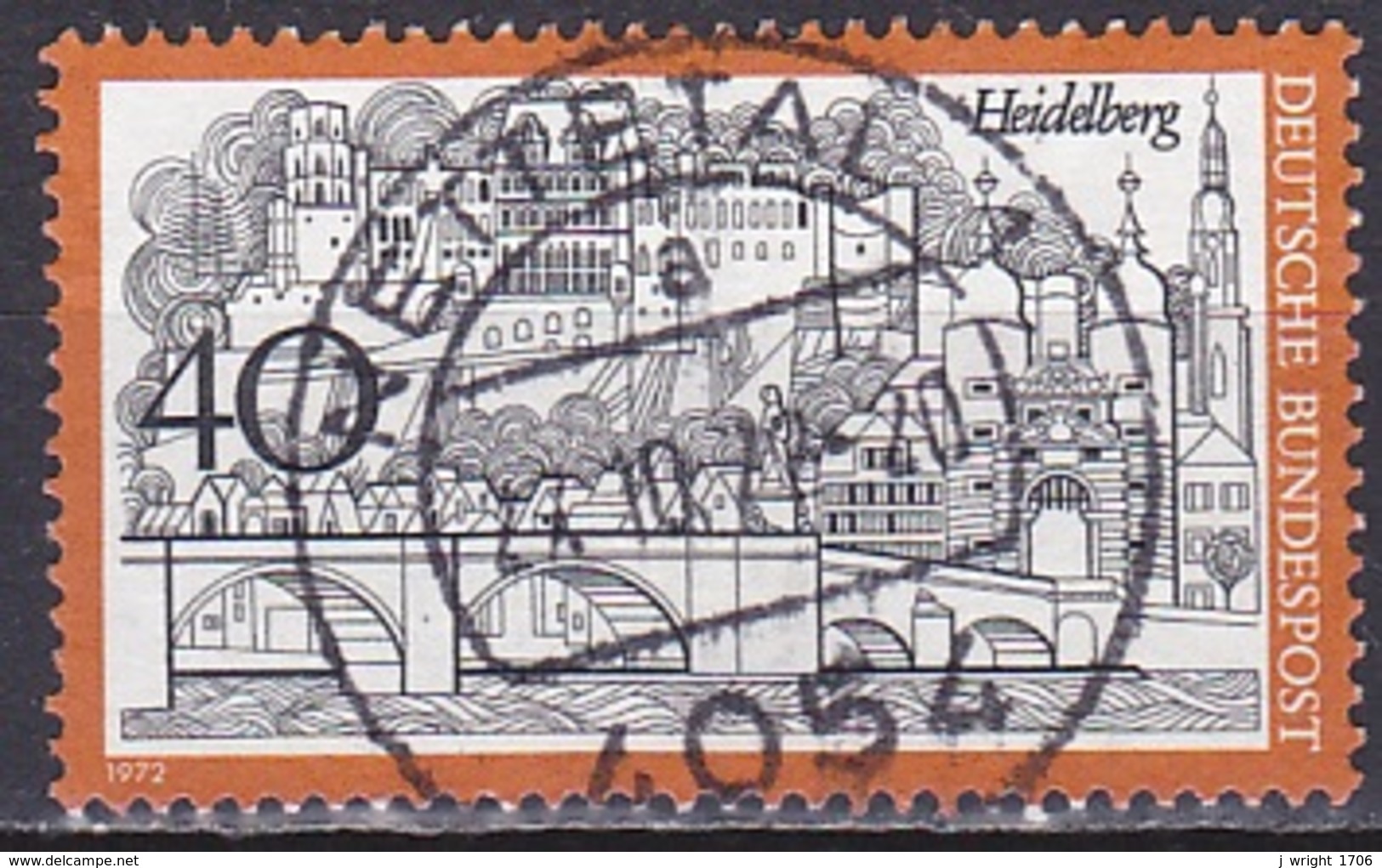 FRG/1972 - Mi 747 - 40 Pf - USED/'NETTETAL 1' - Usati