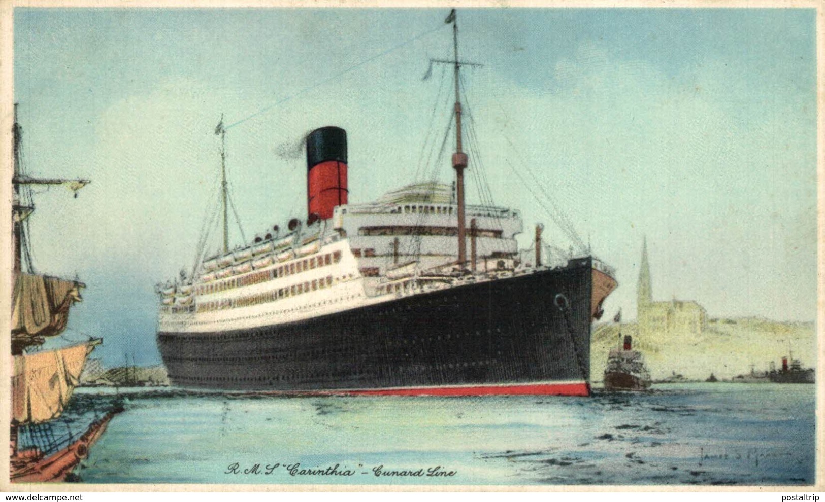 R.M.S. "Carinthia"  Cunard Line  PAQUEBOTE SHIP - Paquebote