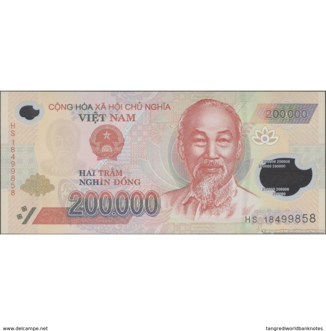 TWN - VIETNAM 123i - 200000 200.000 Đồ﻿ng 2018 Polymer - Prefix HS UNC - Vietnam