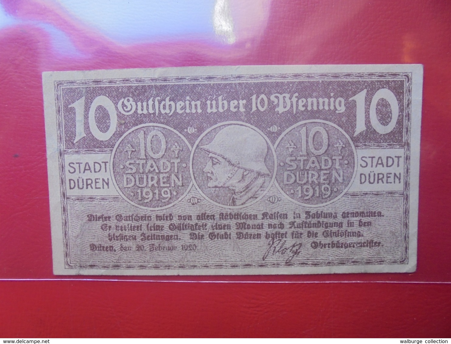 Düren 10 PFENNIG 1919 CIRCULER - Collezioni