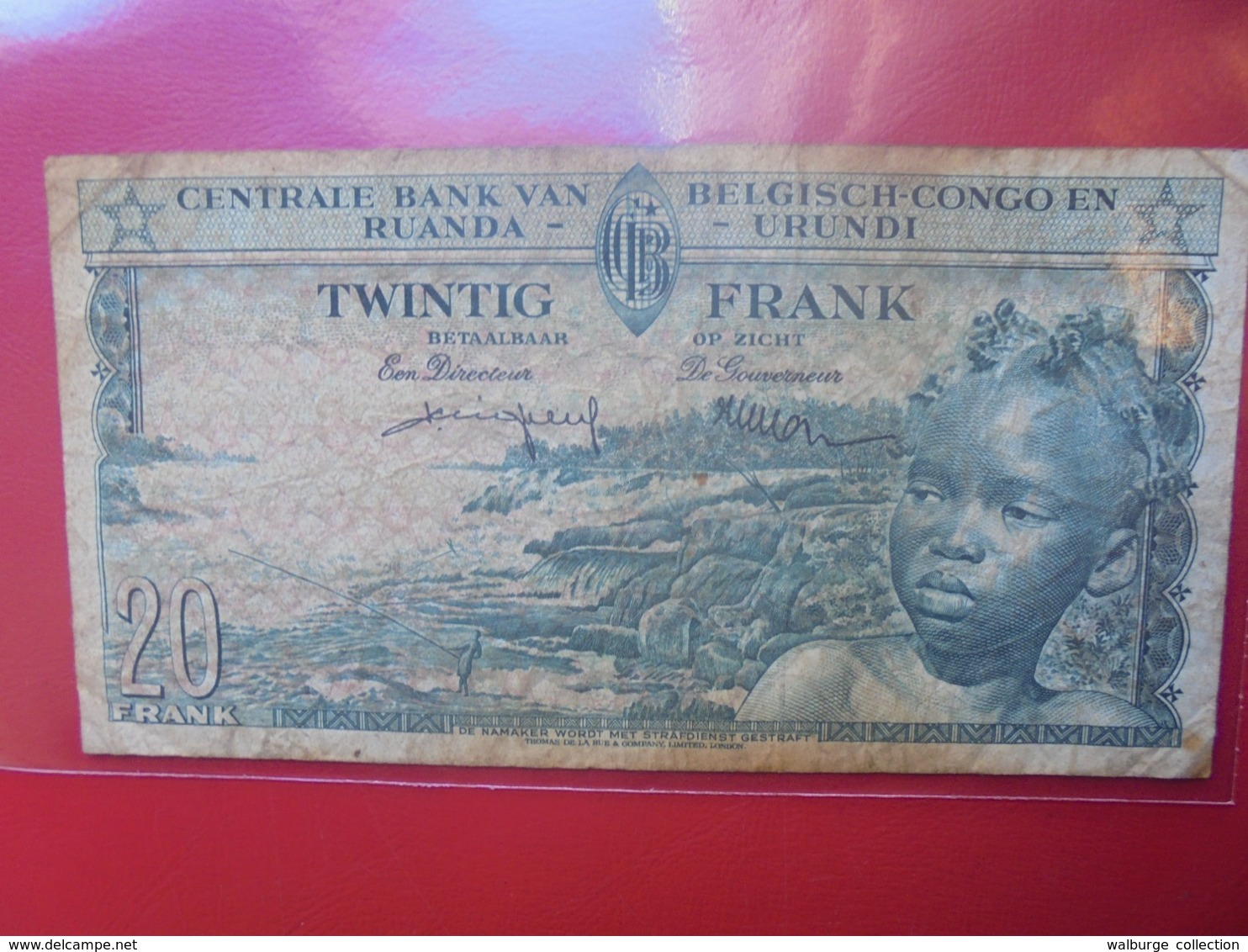 CONGO BELGE 20 FRANCS 1959 CIRCULER - Bank Belg. Kongo