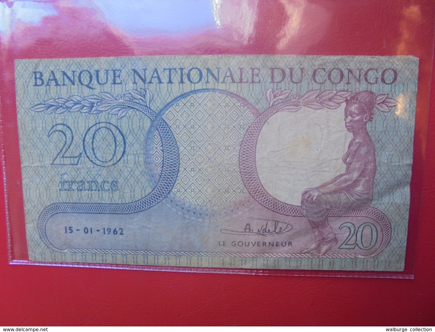 CONGO  20 FRANCS 1962 CIRCULER - Repubblica Democratica Del Congo & Zaire