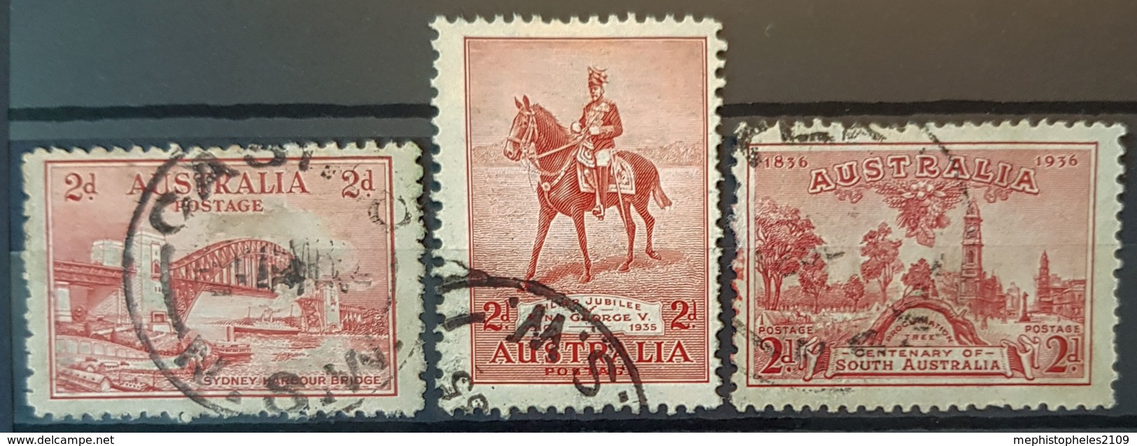 AUSTRALIA 1932/35/36 - Canceled - Sc# 130, 152, 159 - Gebruikt