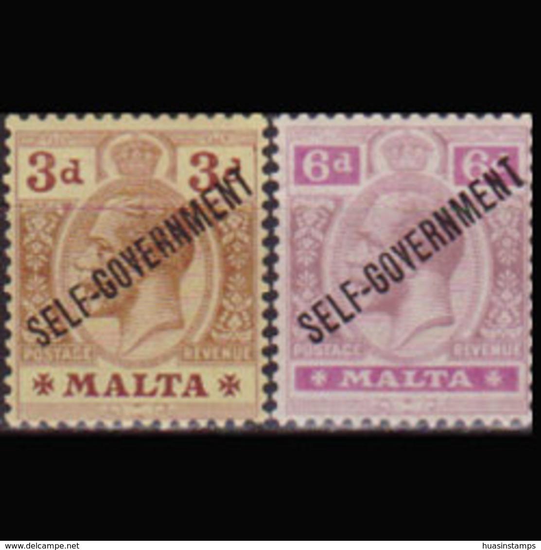 MALTA 1922 - Scott# 79-80 King GV Opt. 3-6p LH - Malta