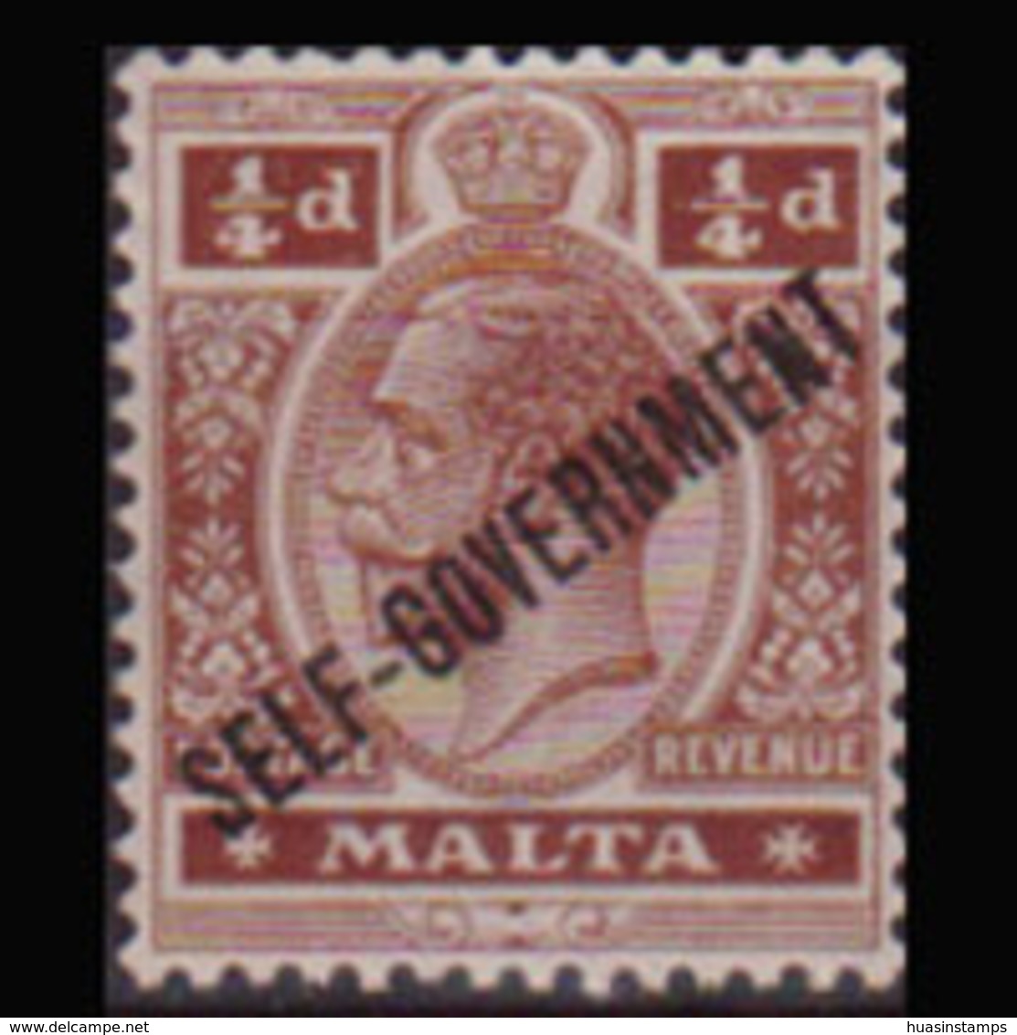 MALTA 1922 - Scott# 86 King Opt. 1/4p LH - Malta