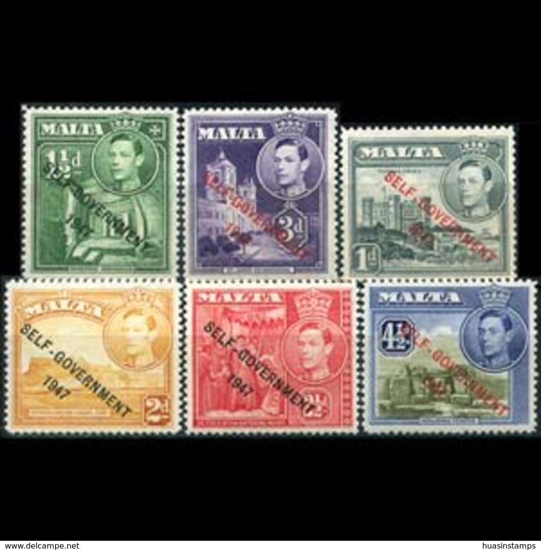 MALTA 1953 - Scott# 235-40 Views Opt. Set Of 6 LH - Malta