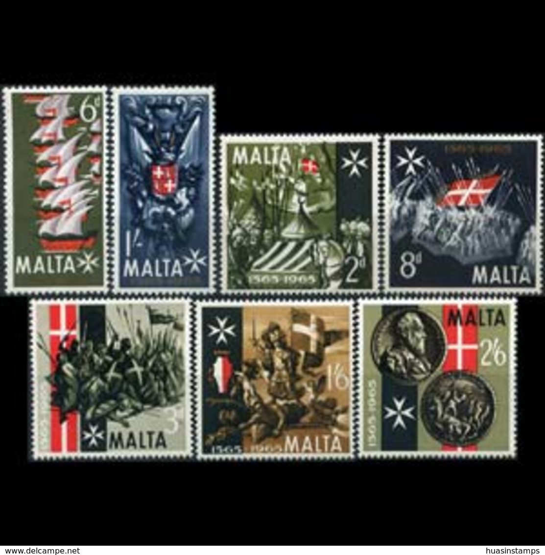 MALTA 1965 - Scott# 334-40 Great Siege Set Of 7 LH - Malta