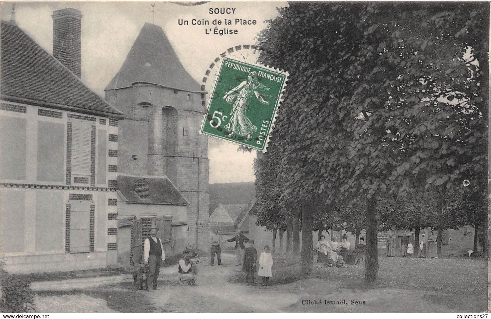 89-SOUCY- UN COIN DE LA PLACE L'EGLISE - Soucy