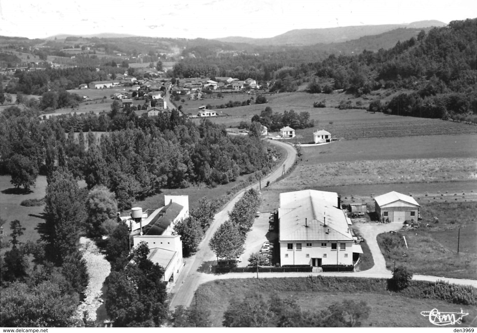 MANE - Route De Montgaillard - Vue Aérienne - Tirage D'éditeur N&B Non Dentelé - Andere & Zonder Classificatie