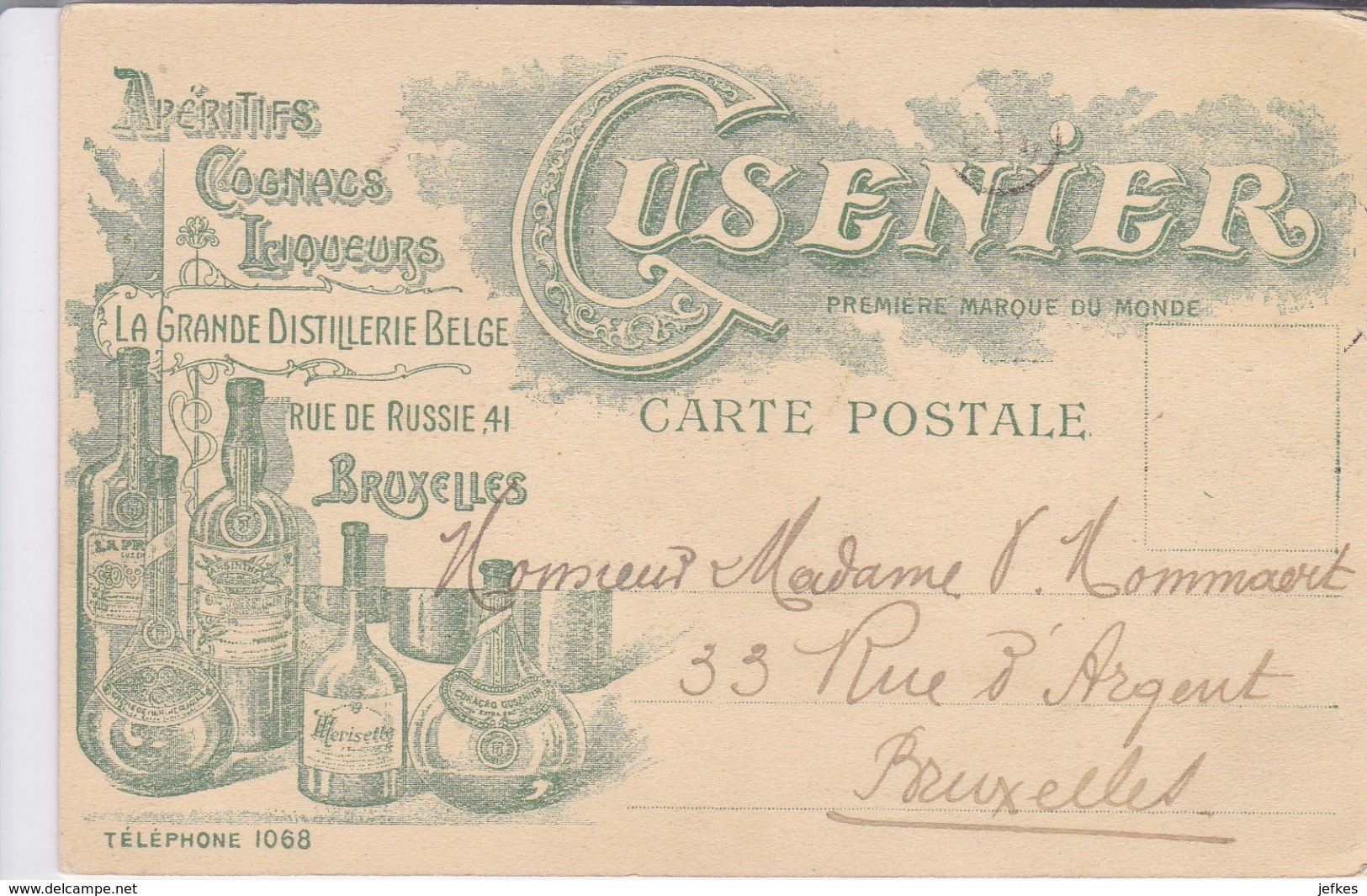 BOMA Vue Du Comptoir De La Grande Distillerie Belge ( LIQUEURS  CUSENIER). Publicité Au Dos 1907 - Kinshasa - Leopoldville