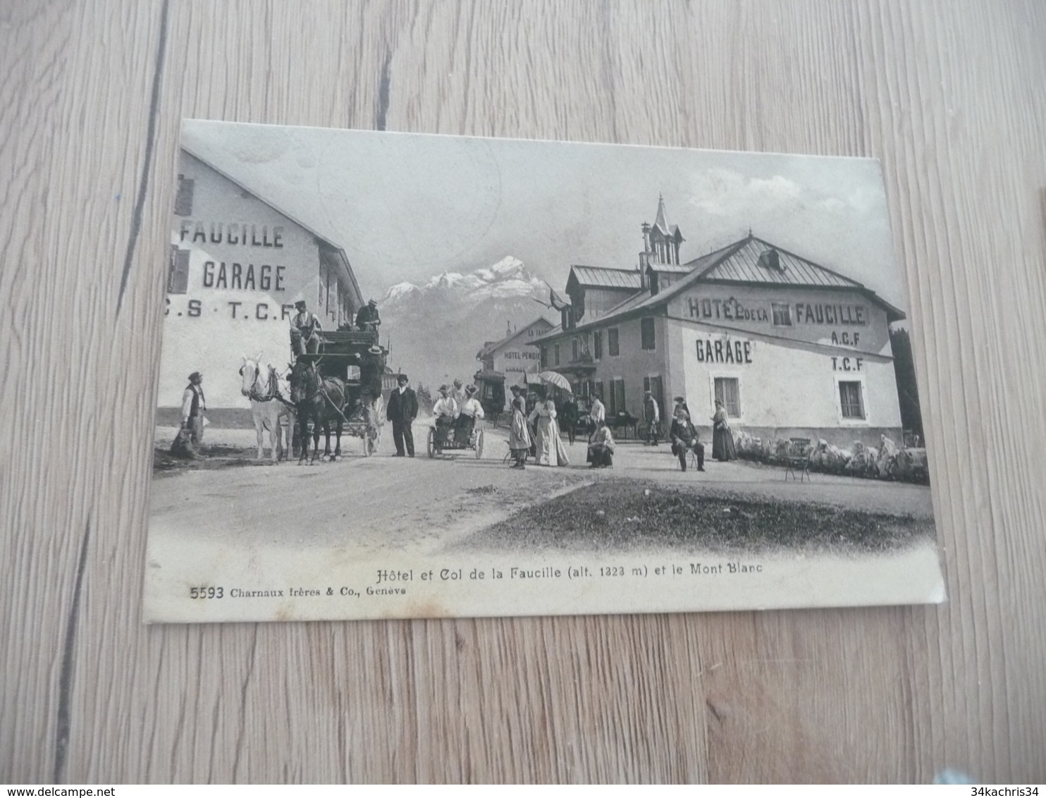 CPA 01 Ain Hôtel Et Col De La Faucille Et Le Mont Blanc Diligence Courrier - Ohne Zuordnung