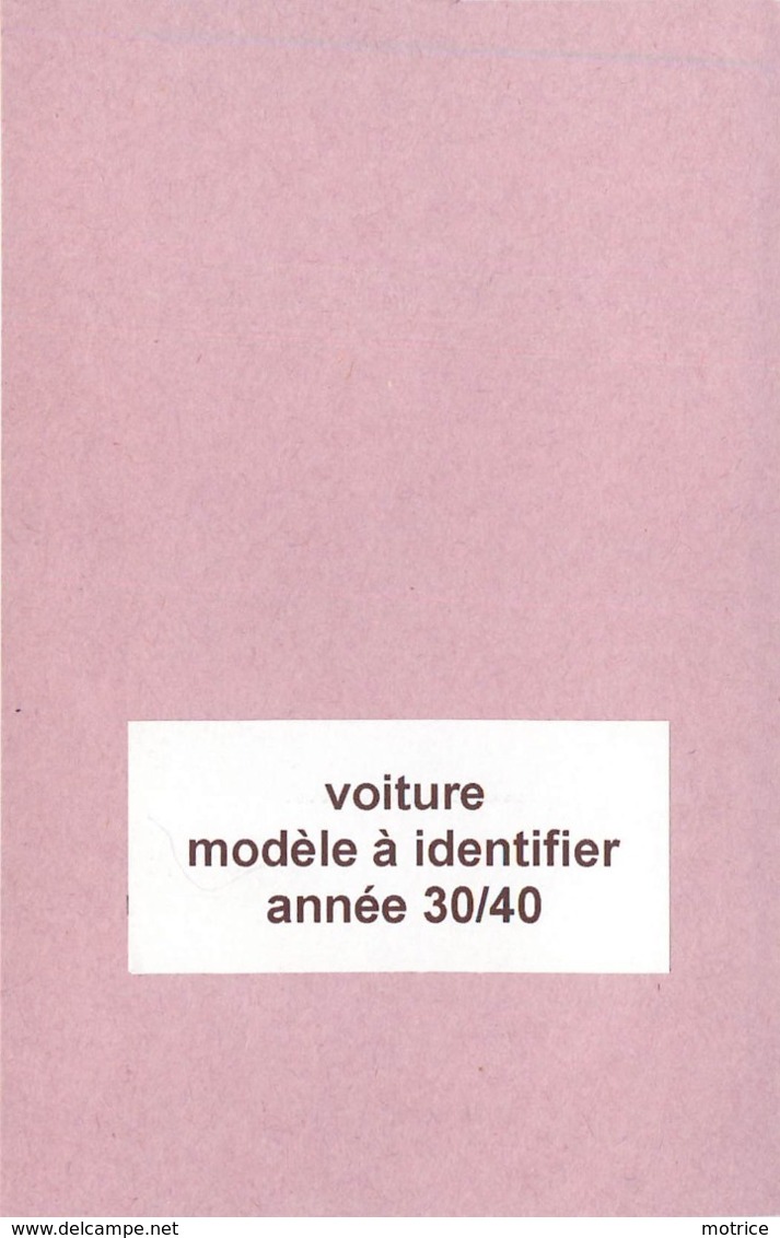 VOITURE  (à Identifier) -  (photo Années 30/40 , Format 7cm X 4,5cm) - Automobiles