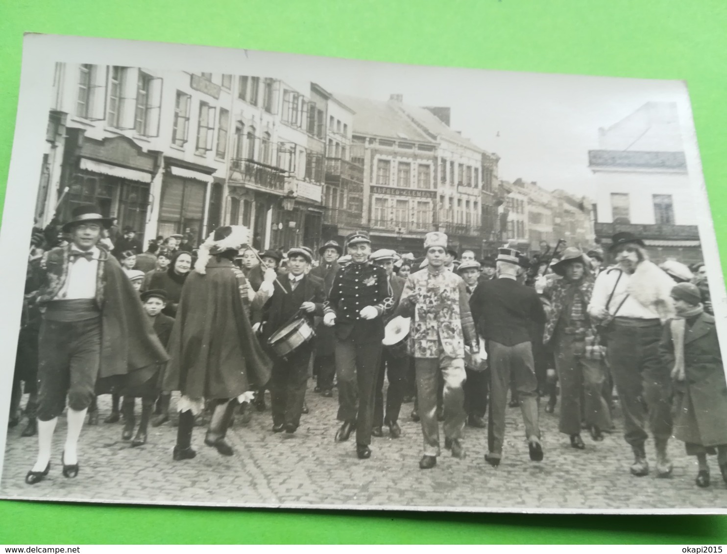 DIMANCHE GRAS À BINCHE EN 1937 LA LOUVIÈRE HAINAUT WALLONIE BELGIQUE CARTE - PHOTO CARTE POSTALE PHOTOGRAPHIE ENSEIGNE - Binche