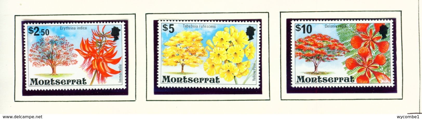 MONTSERRAT - 1976 Flowering Trees Definitives Set Unmounted/Never Hinged Mint - Montserrat