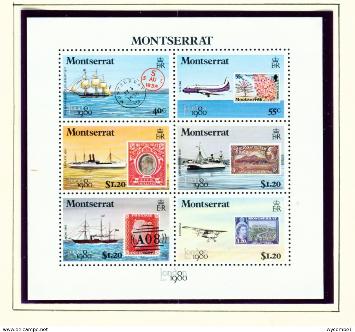 MONTSERRAT - 1980 London 1980 Miniature Sheet Unmounted/Never Hinged Mint - Montserrat