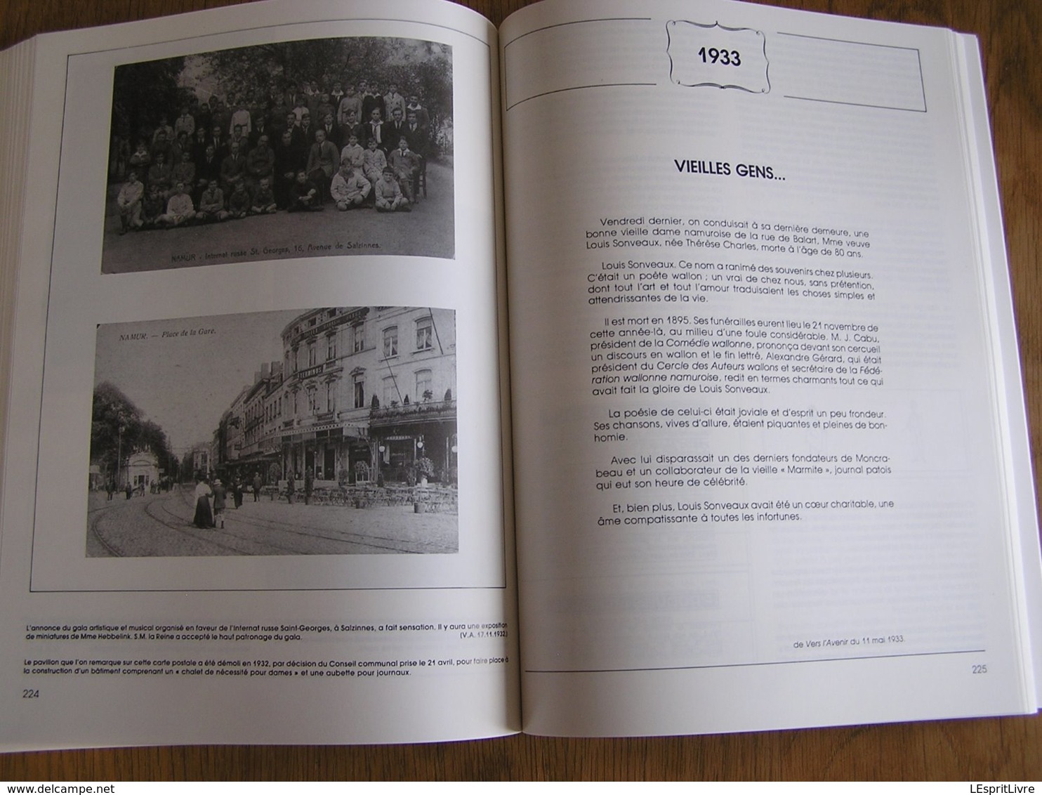 NAMUR REVUE 1915 1940 à Travers 25 ans de Gazettes Régionalisme Citadelle Armée 13 è Ligne Commerces Métiers Tram Meuse