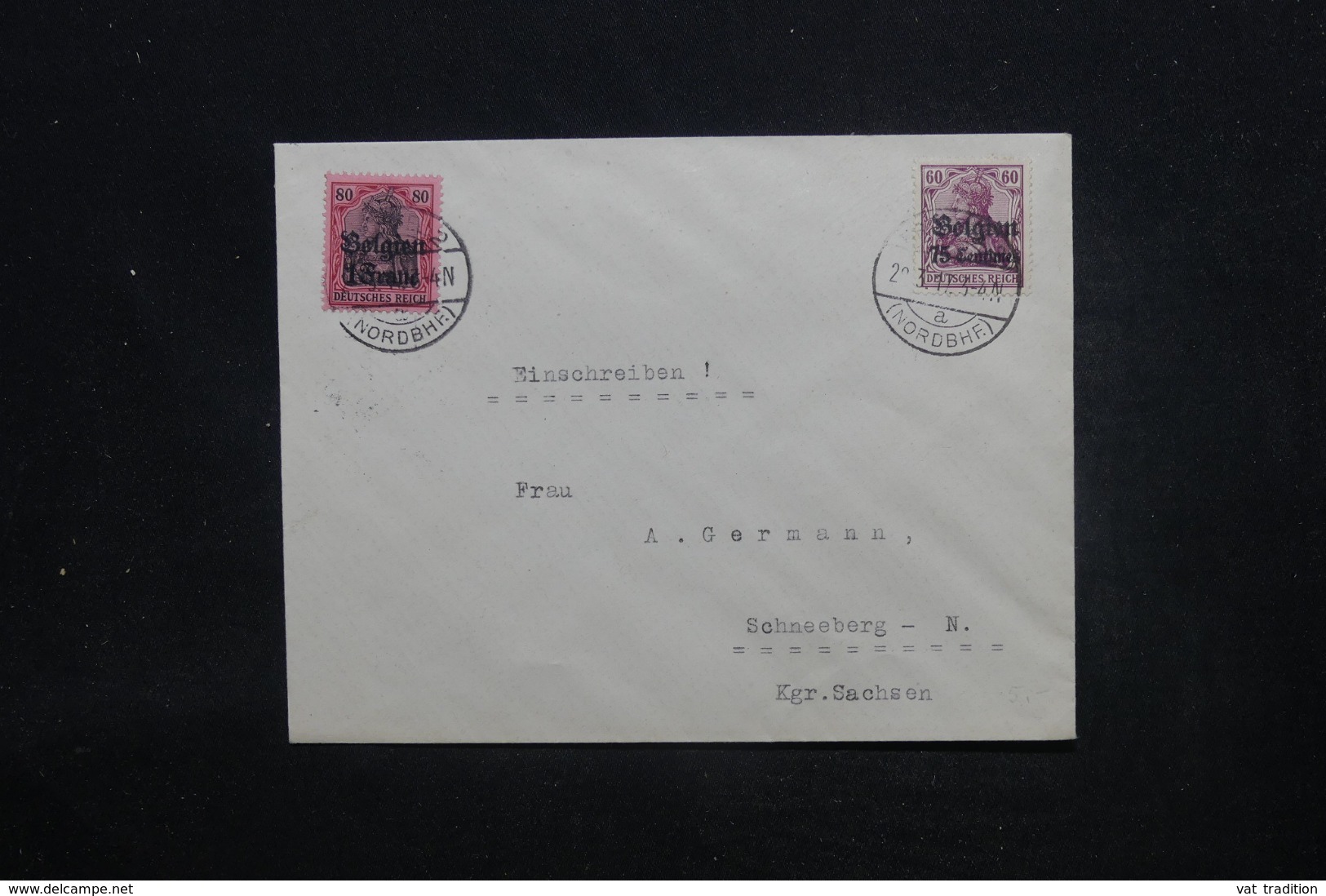 ALLEMAGNE / BELGIQUE - Enveloppe De Beverloo Pour L 'Allemagne En 1917 - L 45253 - Besetzungen 1914-18