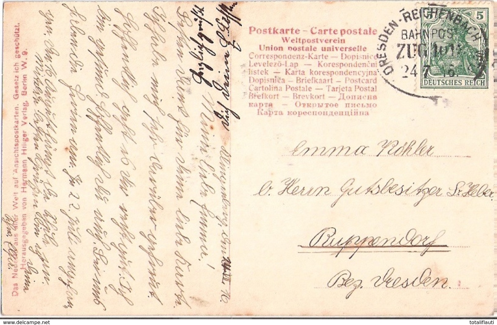 MEERHOLZ Gelnhausen Hochzeitszug Gelaufen Bahnpost Stempel DRESDEN  REIC 14.10.1906 Kaiser Wilhelm II + Mutter Der Braut - Gelnhausen